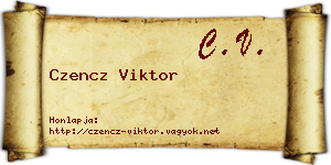 Czencz Viktor névjegykártya