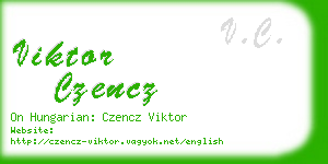 viktor czencz business card